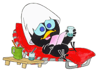 Gif animé Caliméro relaxe